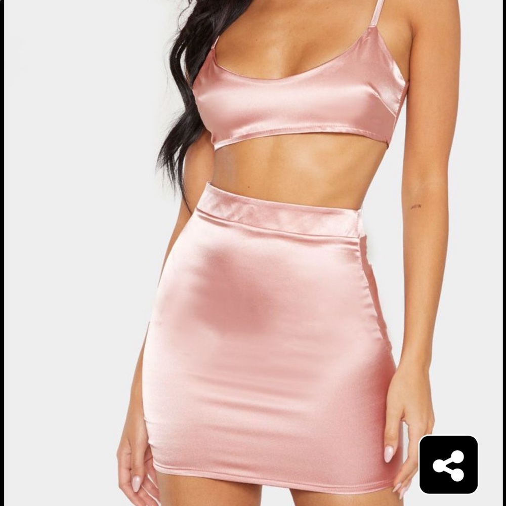 Champagne silk set